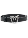 Pinko Love Birds Thin Leather Belt 2cm