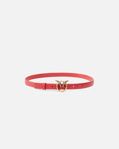 Pinko Fine Ceinture Love Birds En Cuir 2cm In R30q