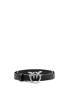 Pinko Logo Birds Leather Belt In Black  