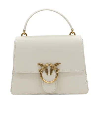 Pinko Love Birds Tote Bag In White