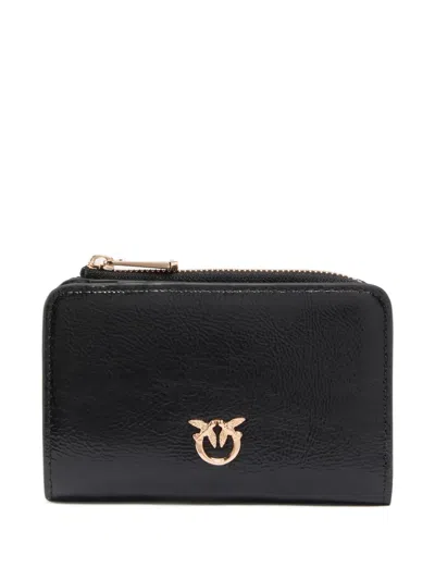 Pinko Love Birds Wallet In Black