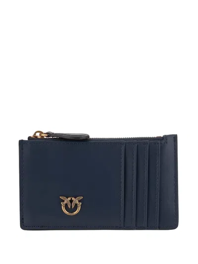 Pinko Love Birds Wallet In Blue