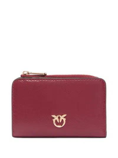 Pinko Love Birds Wallet In Burgundy