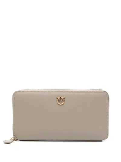 Pinko Love Birds Wallet In Grey