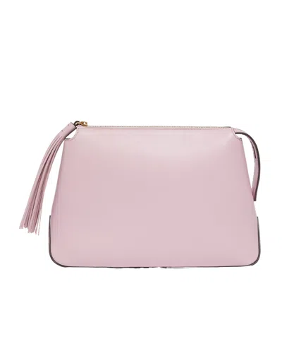 Pinko Love Birds Zip Clutch Bag In Purple