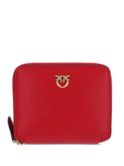 Pinko Love Birds Zip-around Wallet In Red