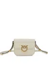 Pinko Structured Shoulder Bag With Gold-tone Bird Embellishments In White