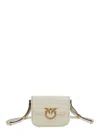 Pinko Structured Shoulder Bag With Gold-tone Bird Embellishments In White