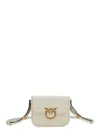 Pinko Structured Shoulder Bag With Gold-tone Bird Embellishments In White