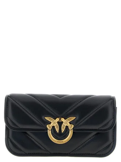 Pinko Love Box Baguette Handbag In Black