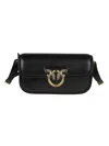 Pinko Small Love Bag Box Crossbody Bag In Nappa Leather In Black