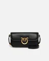 Pinko Small Love Bag Box Crossbody Bag In Nappa Leather In Black