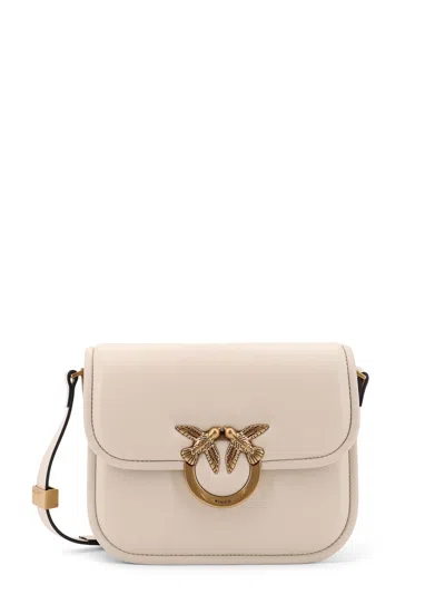 PINKO LOVE BOX LEATHER CROSSBODY BAG