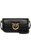 Pinko Small Love Bag Box Crossbody Bag In Nappa Leather In Black