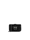 Pinko Love Chain Linked Crossbody Bag In Black