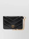 Pinko Galleria Quilted Leather Chain Cardholder