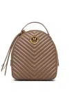 Pinko Love Chevron Backpack In White