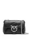 Pinko 'love Classic Puff' Black Shoulder Bag With Diagonal Maxi Quilting In Black