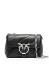 PINKO LOVE CLASSIC PUFF BLACK SHOULDER BAG WITH DIAGONAL MAXI QUILTING IN LEATHER WOMAN