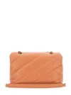 Pinko 'love Classic Puff' Orange Shoulder Bag With Diagonal Maxi Quilting In Orange