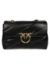 Pinko Love Classic Puff Sheepskin Shoulder Bag In Black