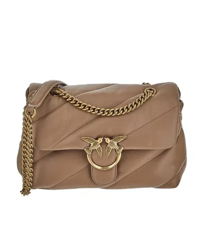 Pinko Love Classic Puff Maxi Quilted Shoulder Bag In Brown