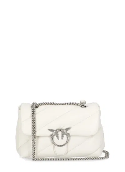 Pinko Love Classic Puff Shoulder Bag In White