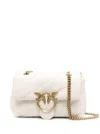 Pinko 'love Classic Puff' White Shoulder Bag With Diagonal Maxi Quilting