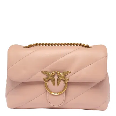 Pinko Love Classic Puffer Shoulder Bag In Pink
