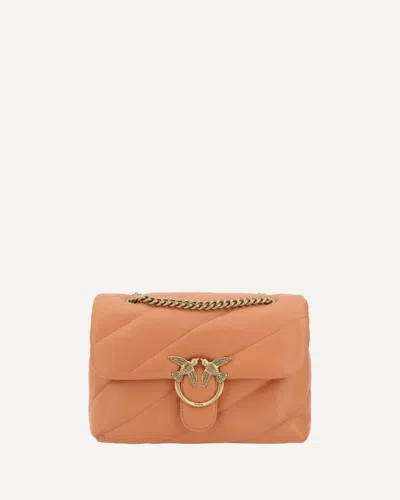 Pinko Love Classic Shoulder Bag In Orange