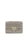 Pinko Love Classic Shoulder Bag In Gray