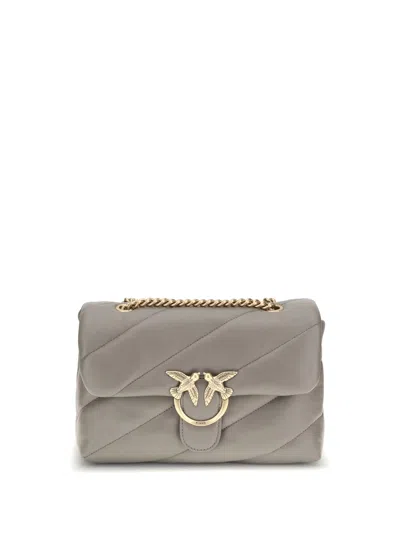 Pinko Love Classic Shoulder Bag In Gray