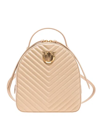 Pinko Love Click Backpack In Neutrals