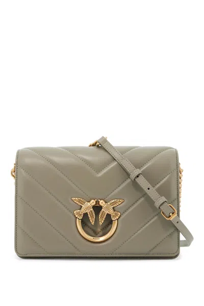 Pinko Love Click Big Chevron Bag In Green