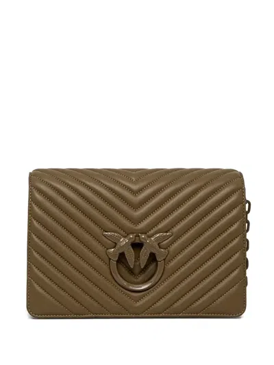 Pinko Love Click Crossbody Bag In Brown