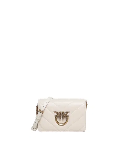 Pinko Love Click Crossbody Bag In Crema