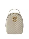 Pinko Love Click Matelassé Backpack In 中性色