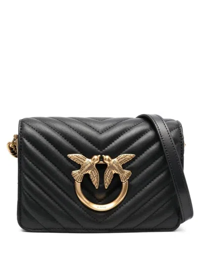 Pinko Love Click Mini Crossbody Bag In Black