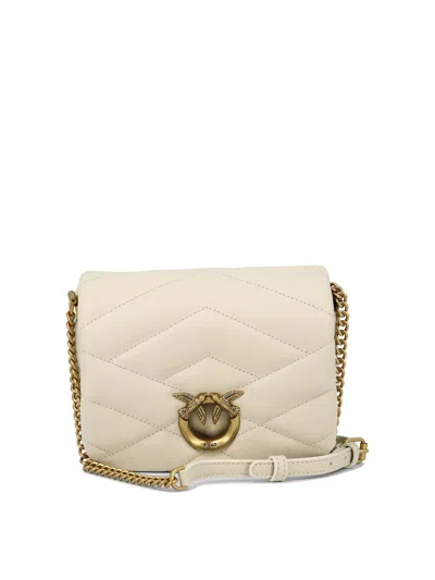 Pinko Love Click Puff Baby Shoulder Bags White In 白色的