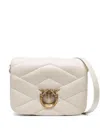 Pinko Love Click Quilted Shoulder Bag In White