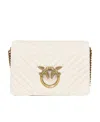 Pinko Love Click Quilted Shoulder Bag In White