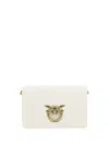 Pinko Love Click Shoulder Bag In Bianco Seta