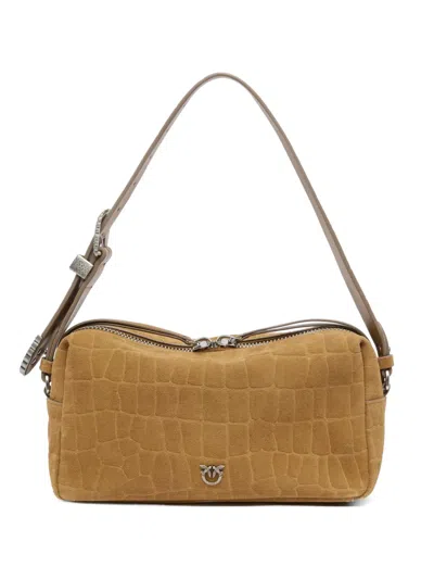 Pinko Love Click Shoulder Bag In Brown