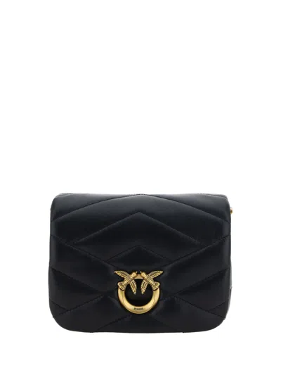 Pinko Love Click Shoulder Bag In Nero-antique Gold
