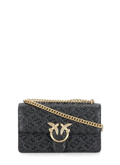 Pinko Love Crossbody Bag In Q Nero Antique Gold