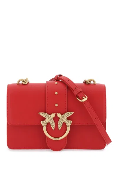 Pinko Love Icon Simply Crossbody Bag In Rosso Antique Gold (red)