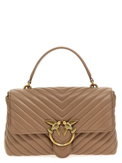 Pinko Love Ladu Puff Hand Bags Beige