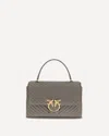 Pinko Love Lady Handbag In Gray