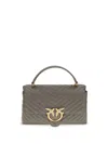 Pinko Love Lady Handbag In Gray
