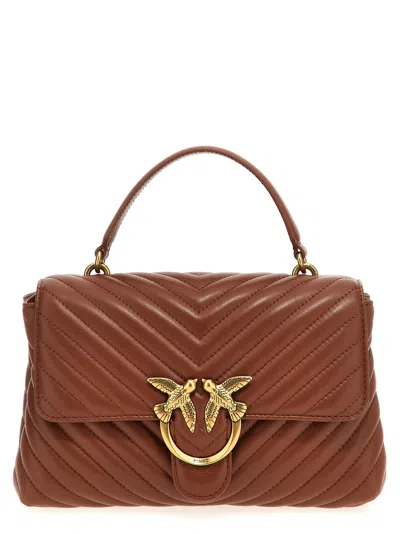 Pinko Love Lady Puff Classic Handbag In Brown